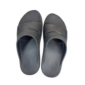 Oofos Slides Unisex Size 7M/9W Black Sandals‎ Ooriginal Sport Recovery